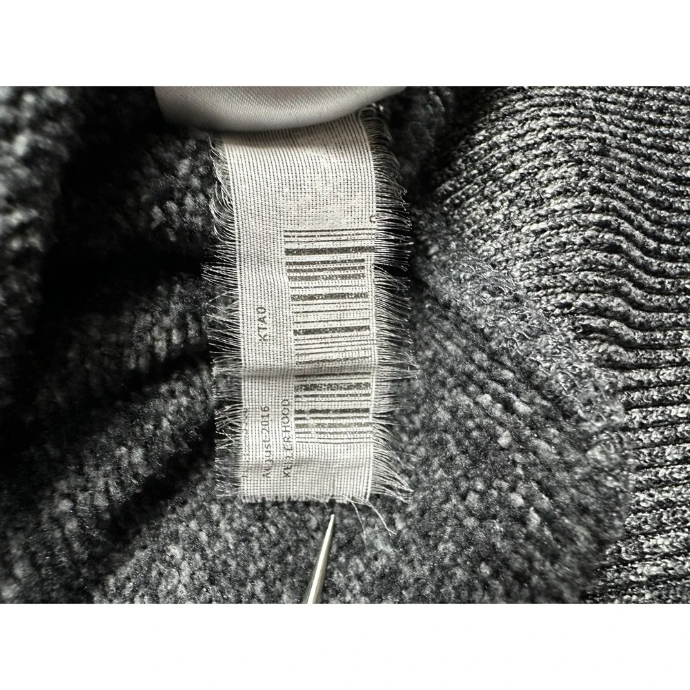 Quiksilver Hoodie L Gray‎ Knit Pullover Kangaroo Pocket Surf Skater Streetwear
